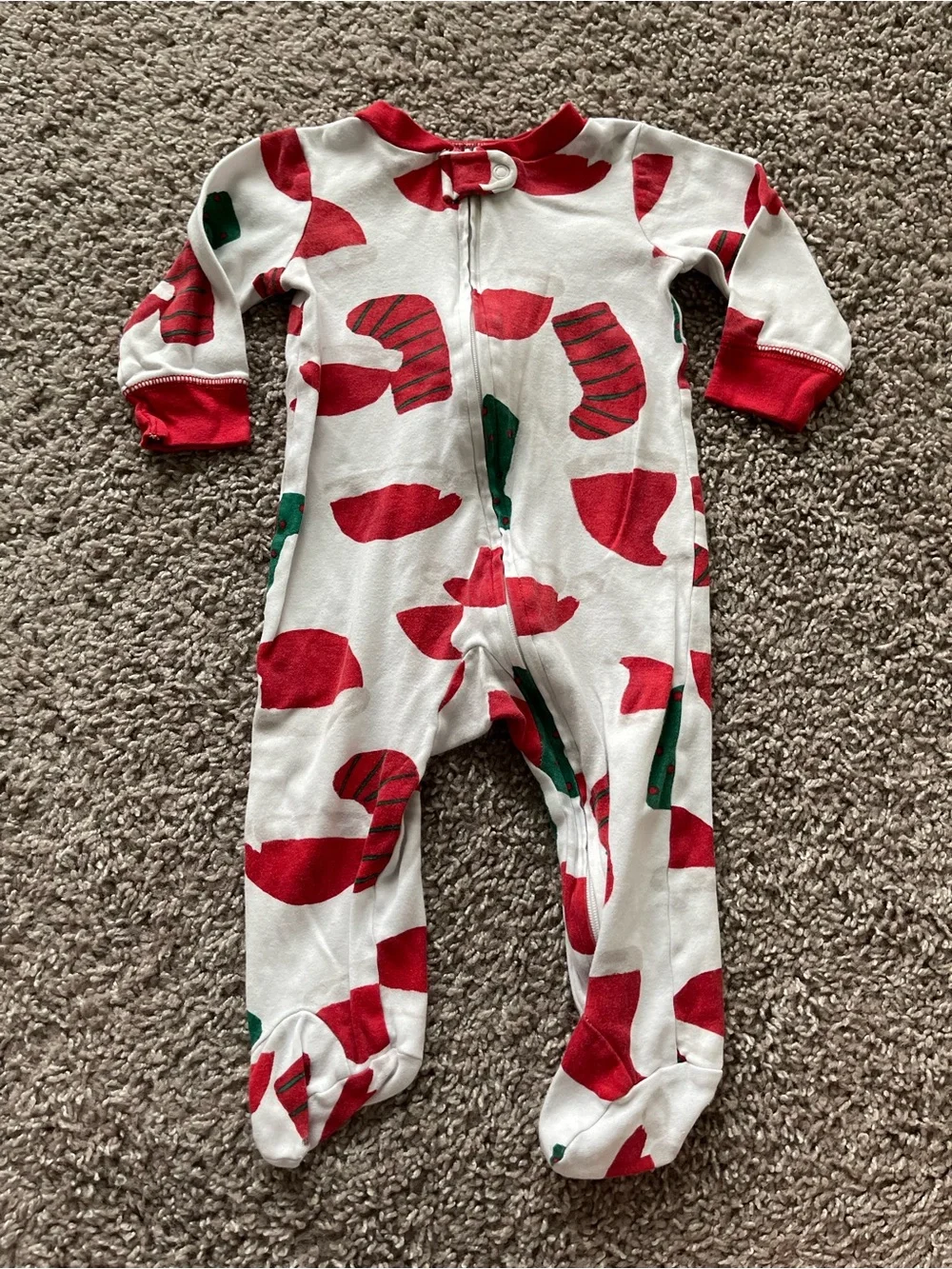 Kids One-Piece Pajama Set in Teal, White, Orange & Black Plaid